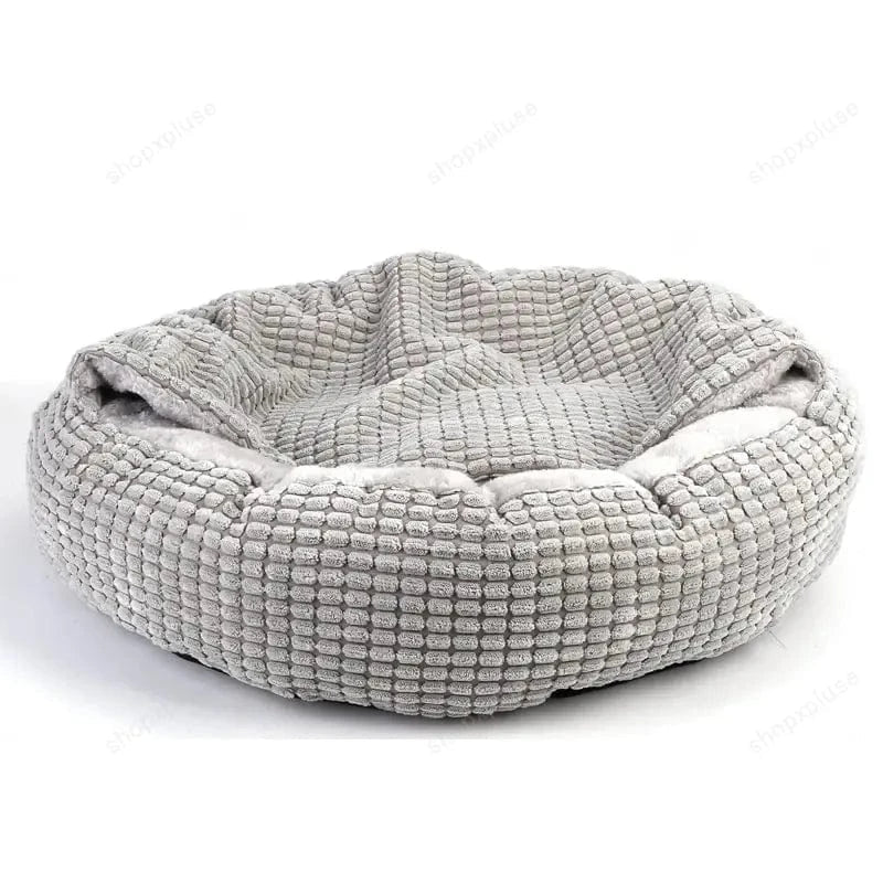 Cozy Donut Dog Bed - Washable Orthopedic Cave Bed for Small Dogs & Cats-04