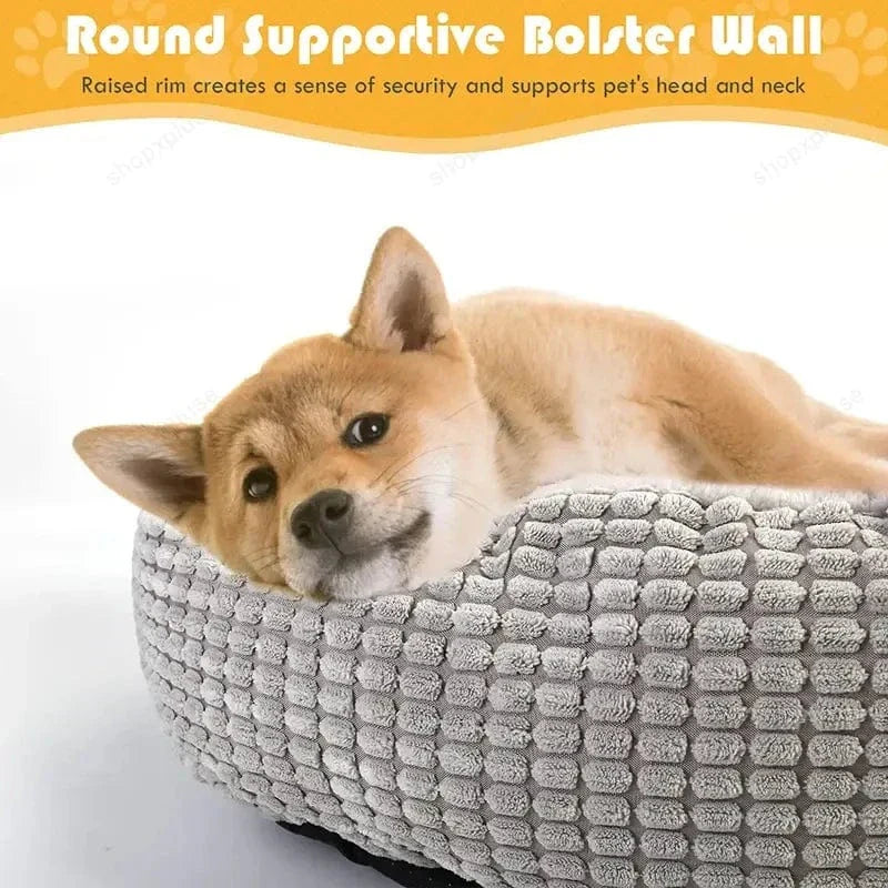 Cozy Donut Dog Bed - Washable Orthopedic Cave Bed for Small Dogs & Cats-09