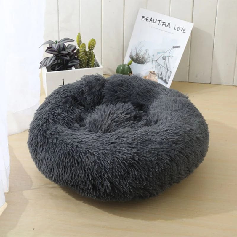 DonutCuddlerCozySoftDogBed-Charcoal