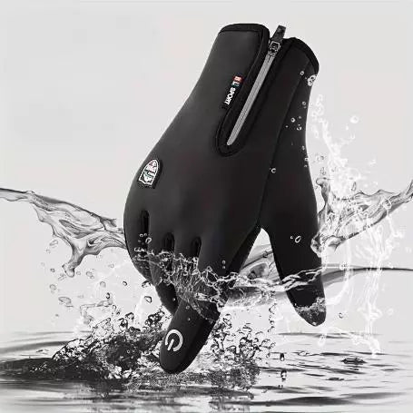 Outdoor Heated Gloves Windproof and Waterproof with Plus Velvet