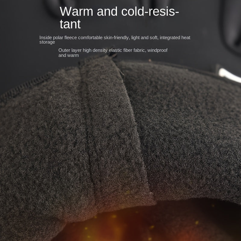 Outdoor Heated Gloves Windproof and Waterproof with Plus Velvet