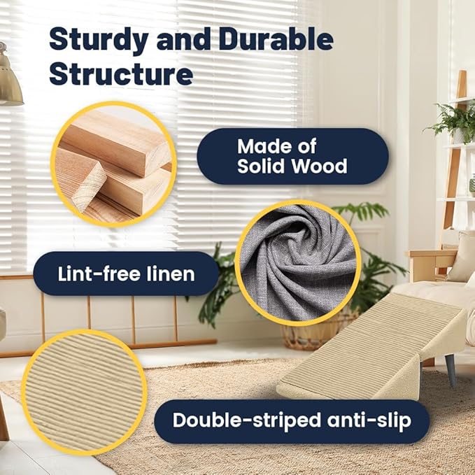 2-in-1 Convertible Wooden Home Step Stool Dog Ramp Stairs-04