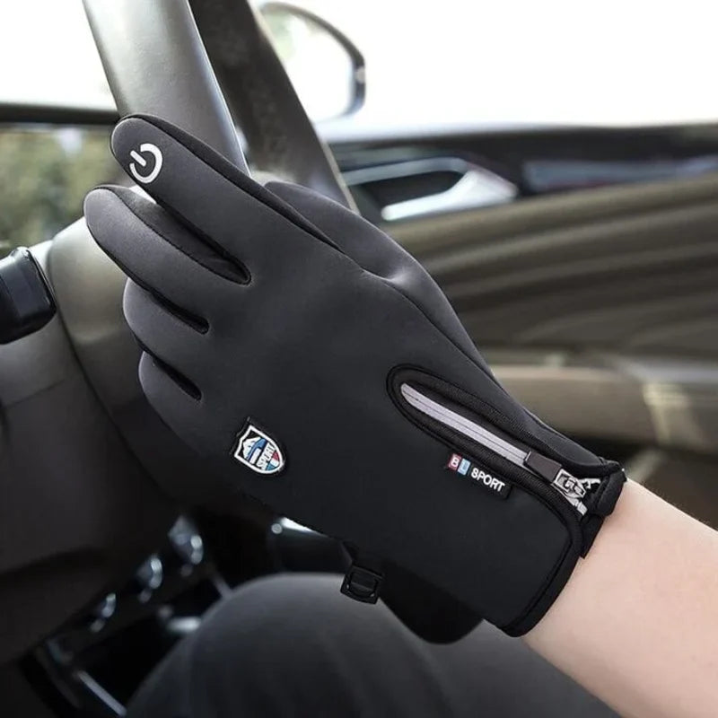 Outdoor Heated Gloves Windproof and Waterproof with Plus Velvet