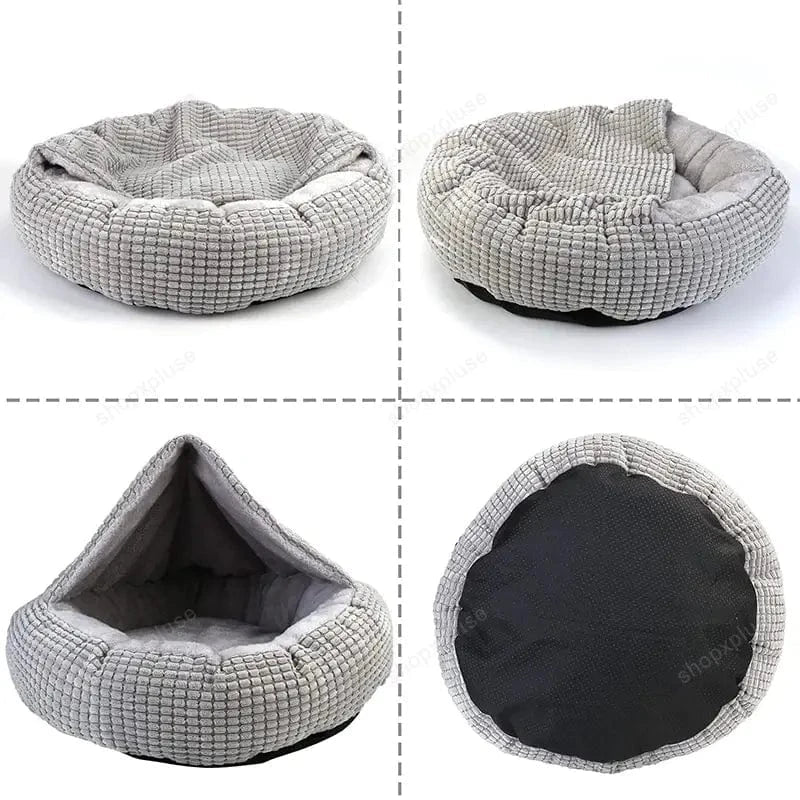 Cozy Donut Dog Bed - Washable Orthopedic Cave Bed for Small Dogs & Cats-10