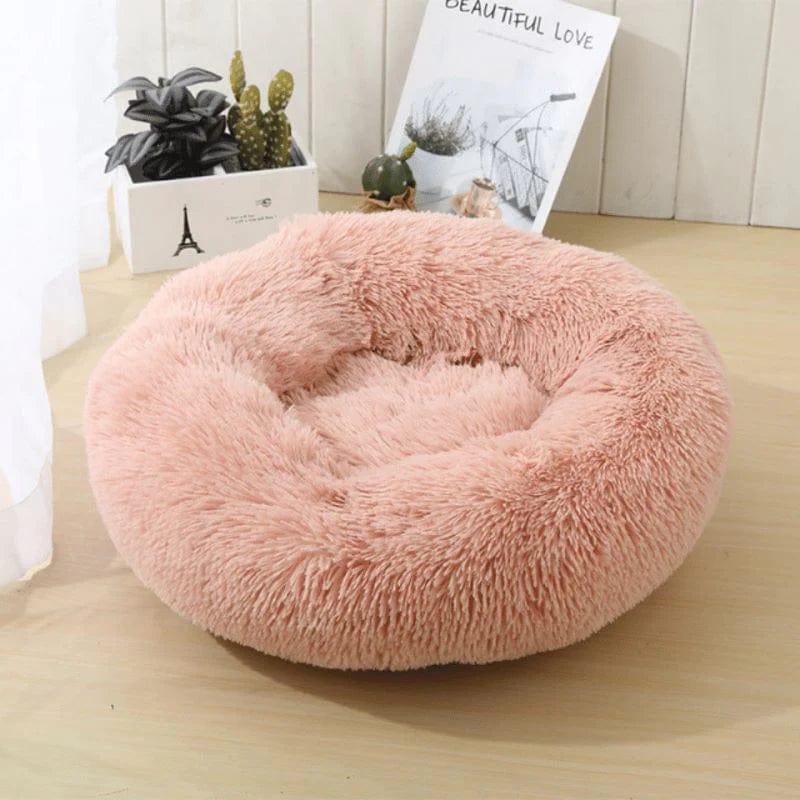 DonutCuddlerCozySoftDogBed-DustyPink