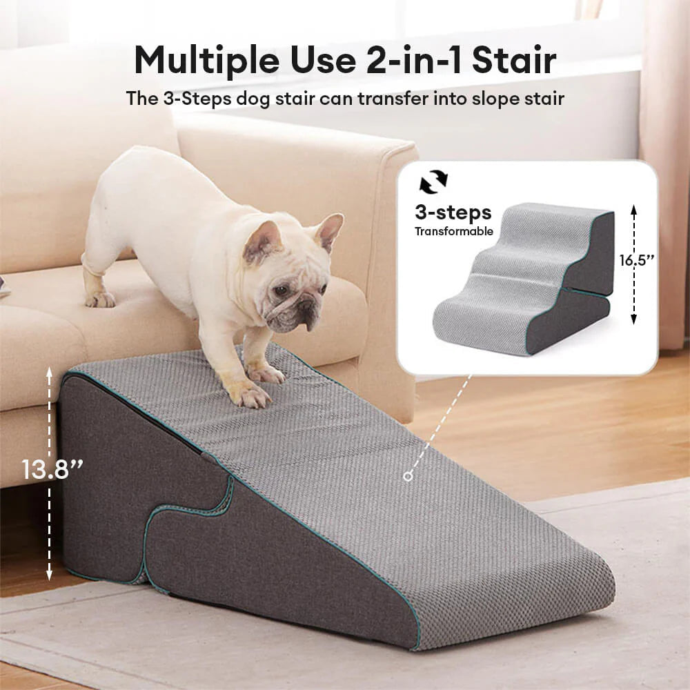 Multifunctional 2-in-1 Foldable Dog Stairs with Ramp Mode-02