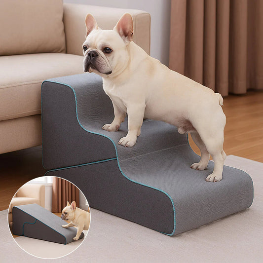 Multifunctional 2-in-1 Foldable Dog Stairs with Ramp Mode-1