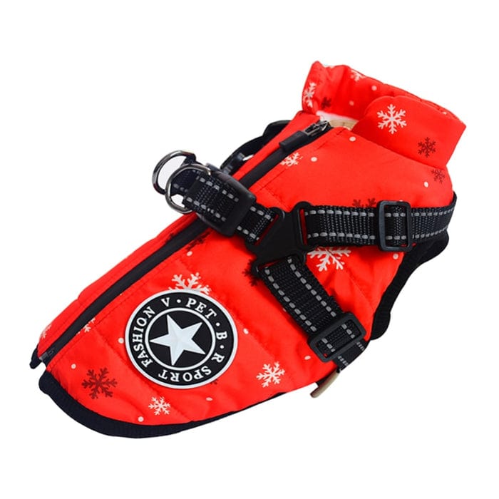 WaterproofWinterDogJacketWithBuilt-InHarness-snowflake