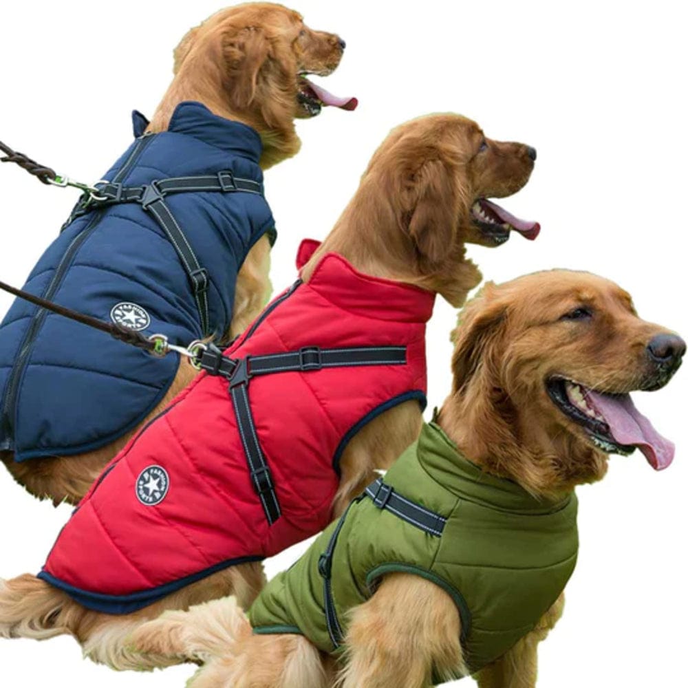 Julibibis Shop™Waterproof Winter Dog Jacket With Built-In Harness